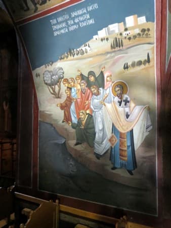 Святой Мирон останавливает реку